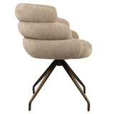Richmond Interiors Kayla Mocca Boldweave Swivel Dining Chair