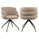 Richmond Interiors Kayla Mocca Boldweave Swivel Dining Chair