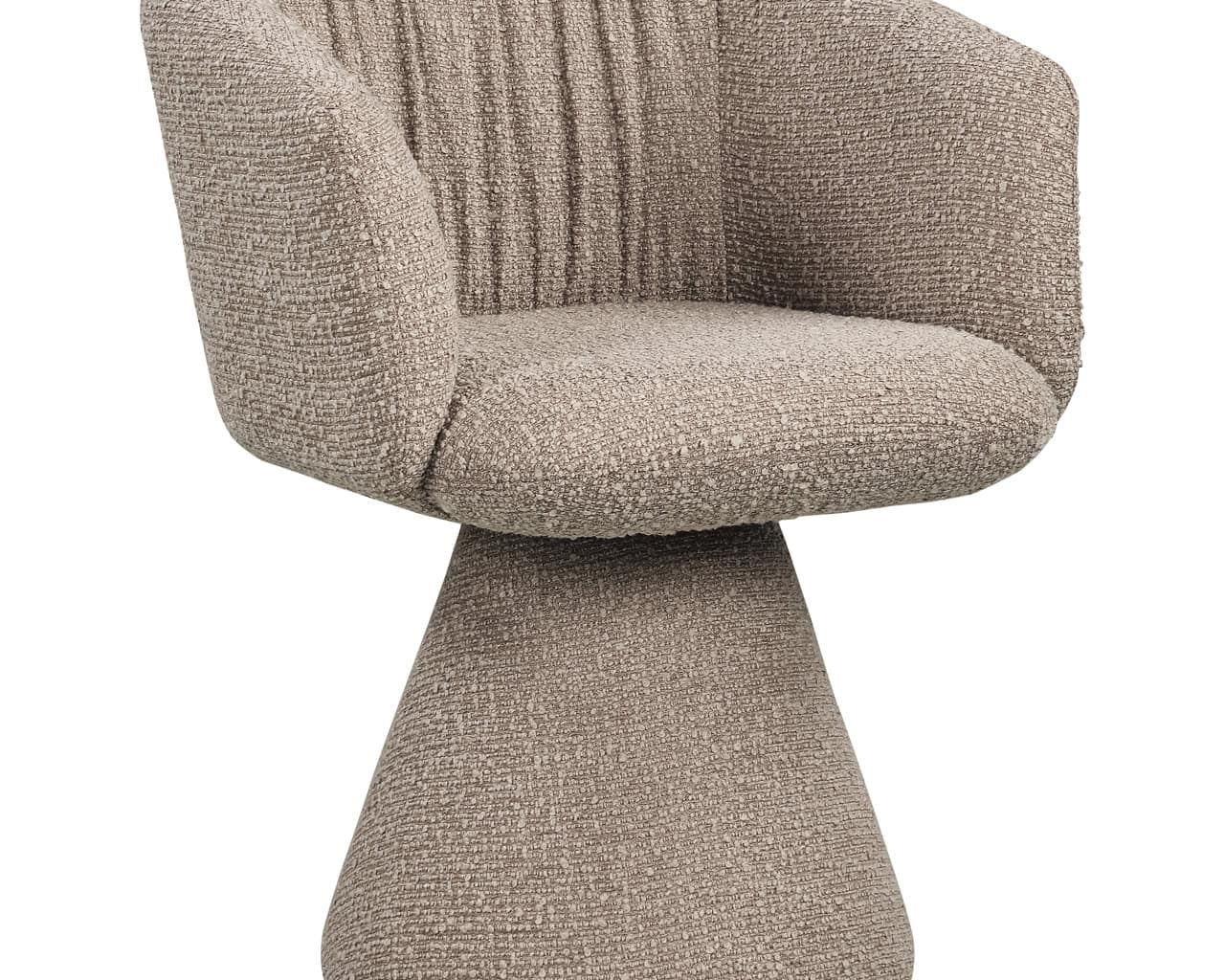 Richmond Interiors Madeline Mocca Chunky Swivel Dining Chair