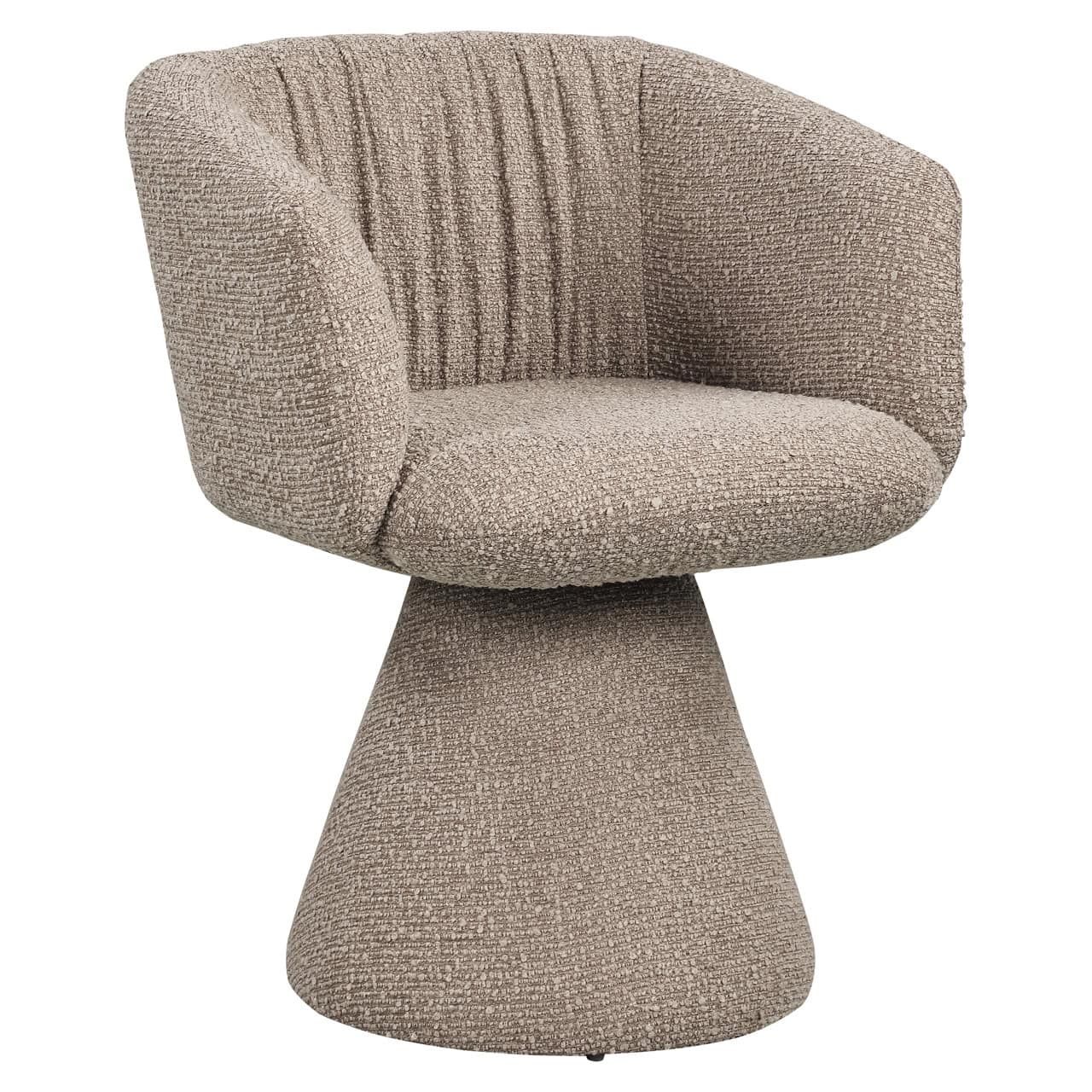 Richmond Interiors Madeline Mocca Chunky Swivel Dining Chair