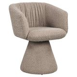 Richmond Interiors Madeline Mocca Chunky Swivel Dining Chair