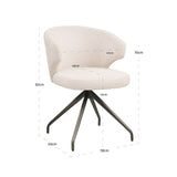 Richmond Interiors Milly Biscotti Swivel Dining Chair