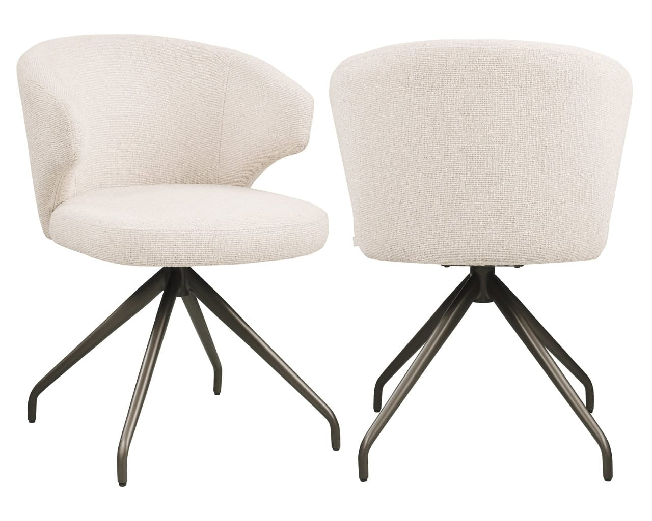 Richmond Interiors Milly Biscotti Swivel Dining Chair