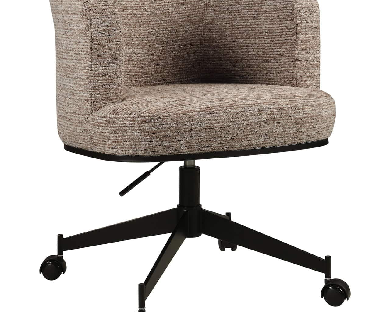 Richmond Interiors Rochenne Mocca Linear Swivel On Wheels Dining Chair
