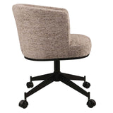 Richmond Interiors Rochenne Mocca Linear Swivel On Wheels Dining Chair
