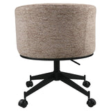 Richmond Interiors Rochenne Mocca Linear Swivel On Wheels Dining Chair