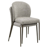 Richmond Interiors Dining chair Stacker earth tweed fire retardant (Set of 2)