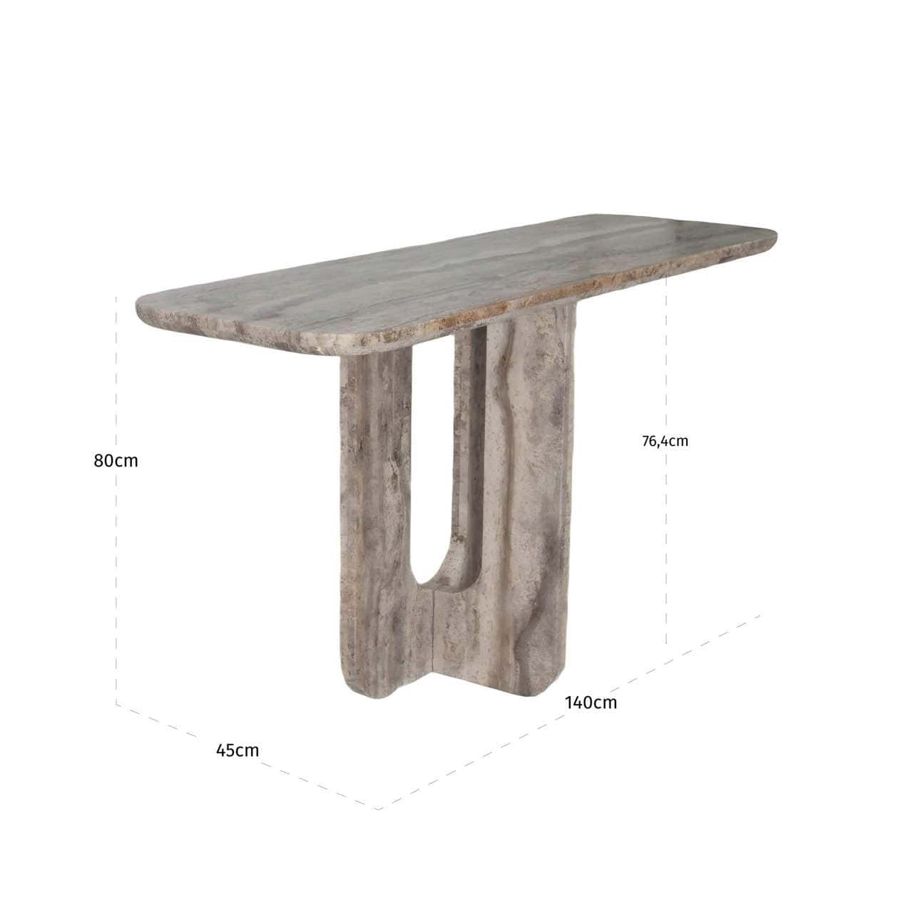 Richmond Interiors Westin Grey Travertine Console Table