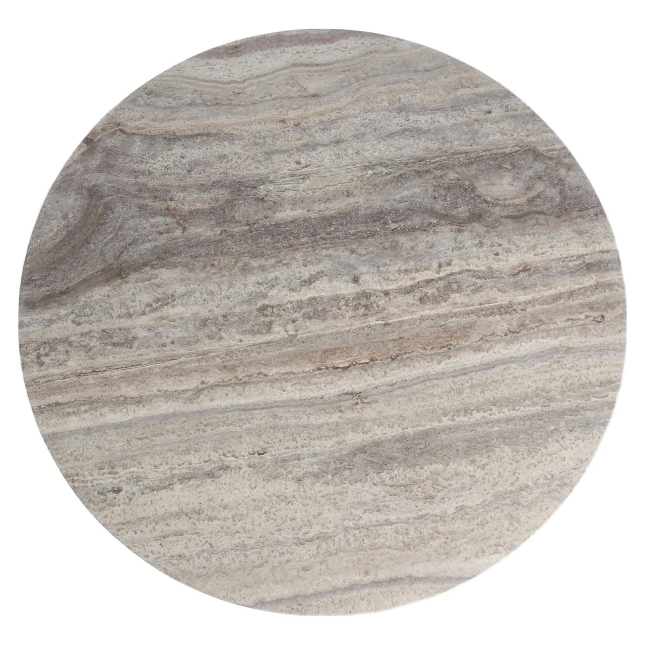 Richmond Interiors Westin Grey Travertine 135cm Round Dining Table