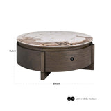 Richmond Interiors Langford Brown 90cm 1 Drawer Coffee Table
