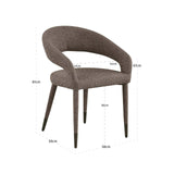 Richmond Interiors Gia Brown Chunky Dining Chair