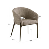 Richmond Interiors Kenzi Brown Tweed Dining Chair