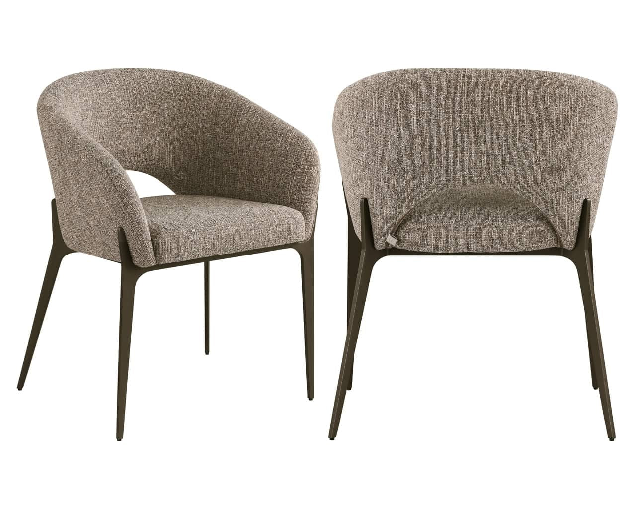 Richmond Interiors Kenzi Brown Tweed Dining Chair