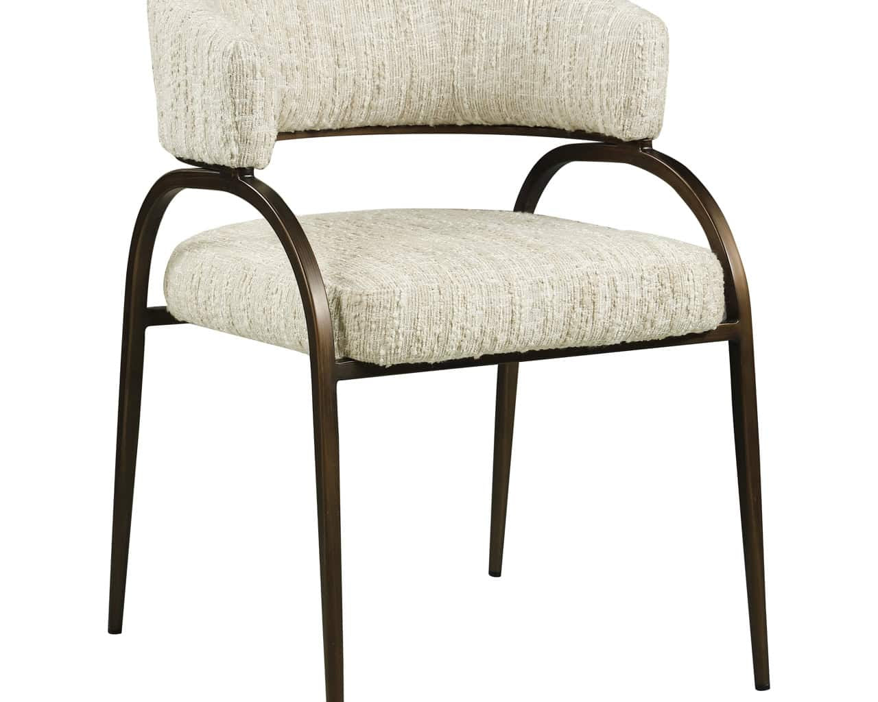 Richmond Interiors Charda Beige Angora Dining Chair