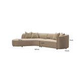 Richmond Interiors Sofa Romero sand tweed ottoman left fire retardant