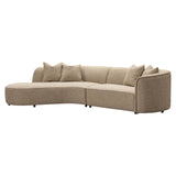 Richmond Interiors Sofa Romero sand tweed ottoman left fire retardant