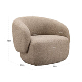 Richmond Interiors Milano Sand Tweed Lounge Chair