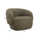 Richmond Interiors Milano Moss Chevron Lounge Chair