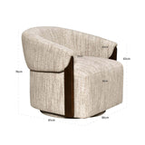 Richmond Interiors Lounge chair Marina natural softweave swivel fire retardant