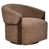 Richmond Interiors Lounge chair Marina brown blockweave swivel fire retardant