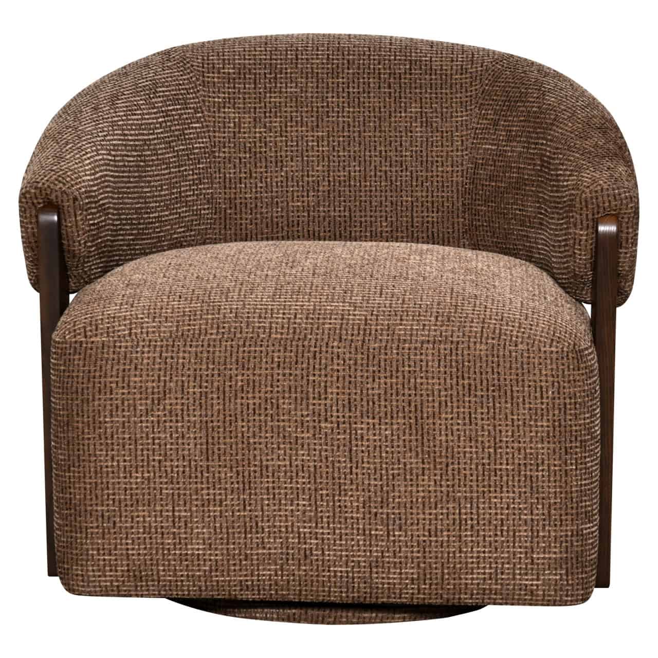 Richmond Interiors Marina Brown Blockweave Swivel Lounge Chair