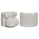 Richmond Interiors Talley Cream Tweed Swivel Lounge Chair