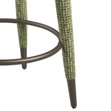 Richmond Interiors Tenashar Green Blockweave Swivel Counter Stool