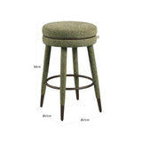 Richmond Interiors Tenashar Green Blockweave Swivel Counter Stool