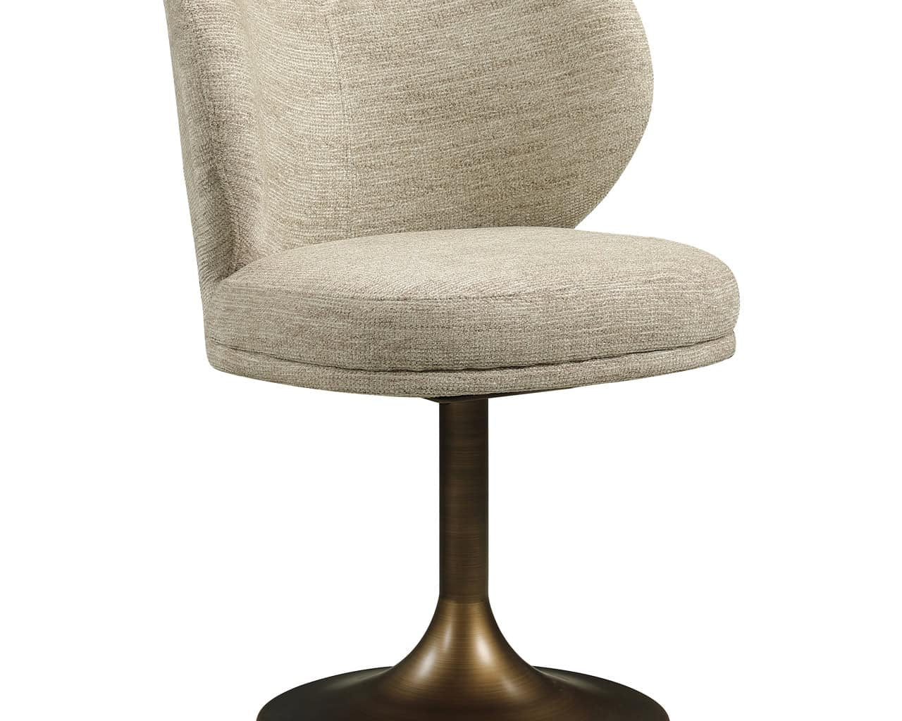 Richmond Interiors Amely Natural Softweave Swivel Dining Chair