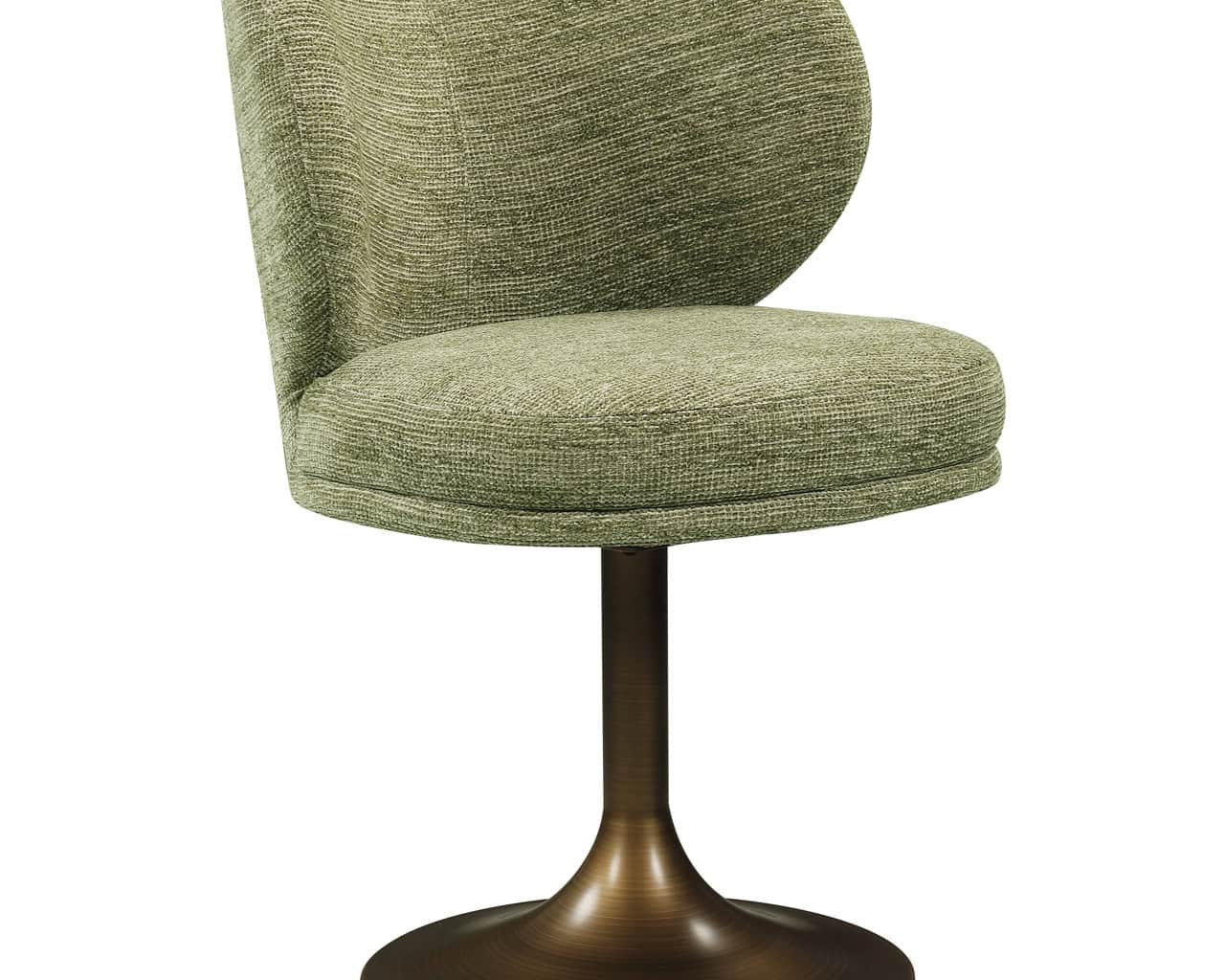 Richmond Interiors Amely Pistache Softweave Swivel Dining Chair