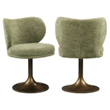 Richmond Interiors Amely Pistache Softweave Swivel Dining Chair