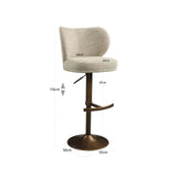 Richmond Interiors Amely Natural Softweave Swivel Bar Stool