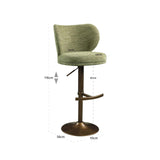 Richmond Interiors Amely Pistache Softweave Swivel Bar Stool