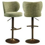 Richmond Interiors Amely Pistache Softweave Swivel Bar Stool