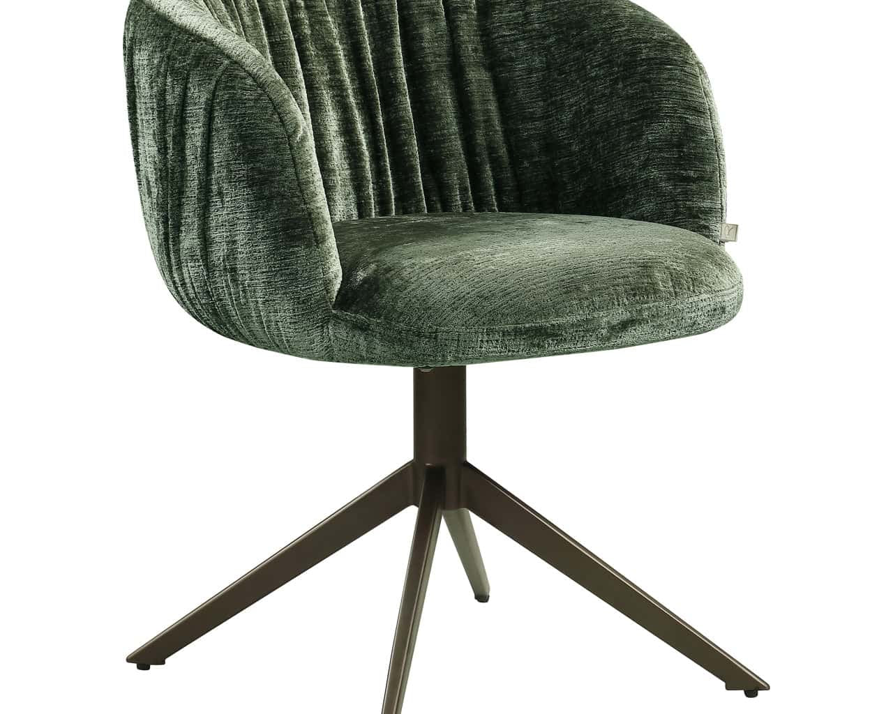 Richmond Interiors Cassi Sage Chenille Swivel Dining Chair