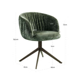 Richmond Interiors Cassi Sage Chenille Swivel Dining Chair