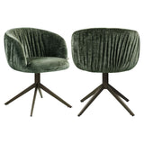 Richmond Interiors Cassi Sage Chenille Swivel Dining Chair