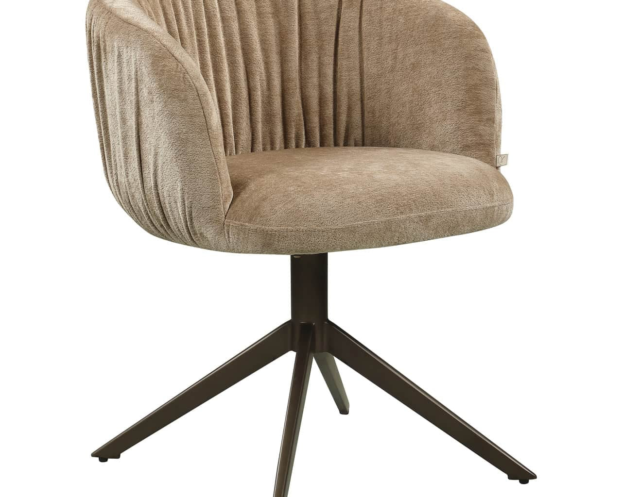 Richmond Interiors Cassi Sand Soft Swivel Dining Chair