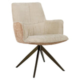 Richmond Interiors Chase Ginger Jacquard Swivel Dining Chair