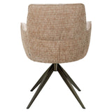 Richmond Interiors Chase Ginger Jacquard Swivel Dining Chair