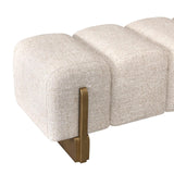 Richmond Interiors Caleo Cream Tweed Bench