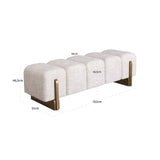 Richmond Interiors Caleo Cream Tweed Bench