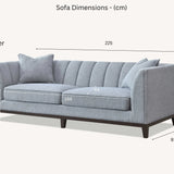 The Cooper Dolphin Boucle 3 Seater Premium Sofa Dolphin Boucle Fabric