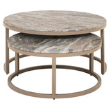 Richmond Interiors Coffee Table Fairfax Set of 2 (Stone)