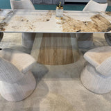 Monaco 160-240cm Pandora Ceramic Marble Extending Dining Table