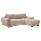 Zara Mocha Plush Velvet Universal Corner Sofabed with Storage