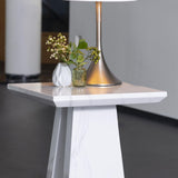 Romeo White Marble Side Table