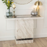 Aria Cream Marble Console Table
