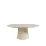 Riviera Beige Marble Oval Coffee Table