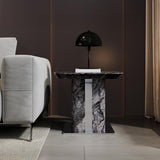 Ravio Grey Marble Side Table